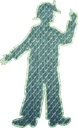 The tape figure at location 437, remembering Michael Anthony Tanner